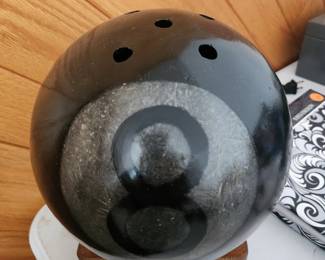 Bowling ball lamp
