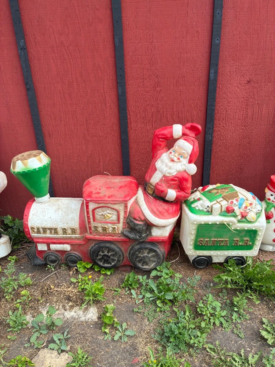 vintage Christmas blow molds
