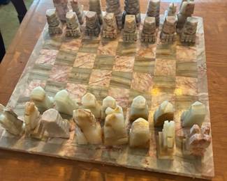 marble chess set (one pawn missisng)
