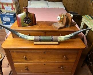 Leatherwrapper steer horns