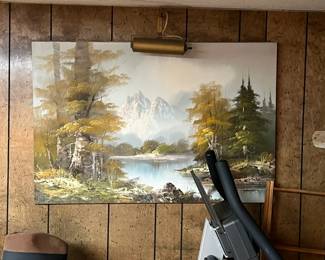 Oil landscape signed Thomas