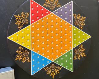 Vintage Metal Chinese Checkers game