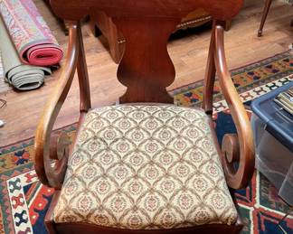 Henkel Harris solid mahogany armchair regency or empire design