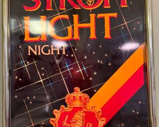 Stroh Light Beer Illuminated Advertising Sign
