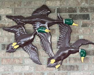 Flying Mallard Duck Wall Sculpture