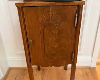Small Vintage Smoking Cabinet with Ashtray and Pipe Box