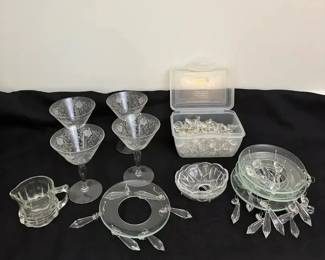 Chandelier Crystal Parts, Glass Bobeche Fostoria Glasses