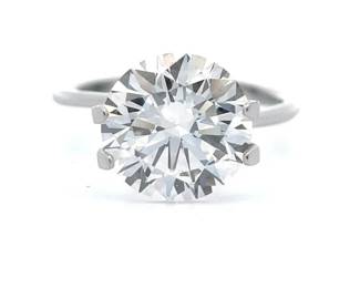3.96 Carat IGI Certified Lab-Grown Round Brilliant Diamond
