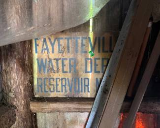 FAYETTEVILLE WATER DEPT SIGN