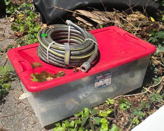 HOSE WITH TOTE AND CONTENS