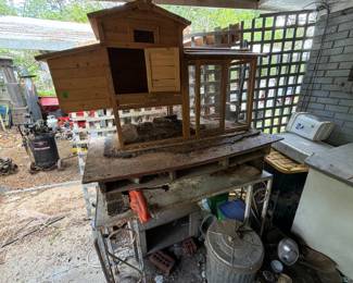 CHICKEN COOP / TRASH CAN / TOTES / FANS / ETC