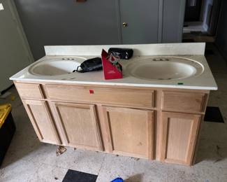 DOUBLE SINK WITH CABINET