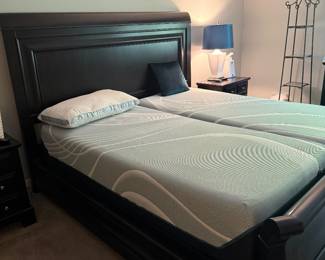 Sleigh bed with remote control