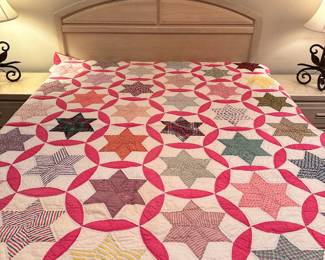 Vintage Quilt: “Pink Circle Star”