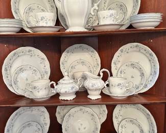 Johann Haviland, Barvaria, Germany: 8, 5pc Place-Settings Plus Tea Set, Platter, Veggie Bowl and Extra Sugar