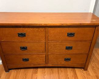 Mission style dresser