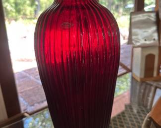 Blenko Ruby Vase
