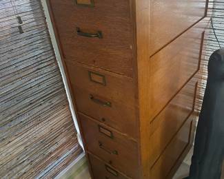 Antique Oak 4-drawer file