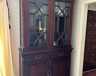 Large China cabinet on cabinet base