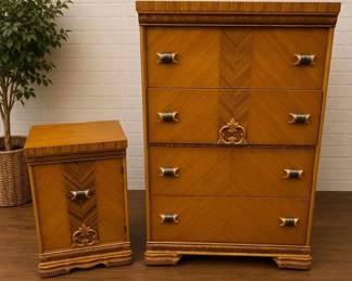 Lot #50 Set 6 Ethan Allen Queen Anne Walnut Dining Chairs Vase Splat