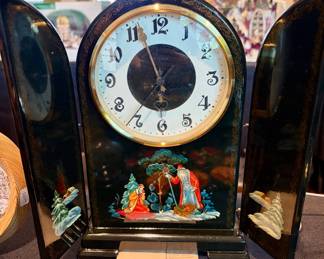 Vintage Russian Vesna Handpainted Clock