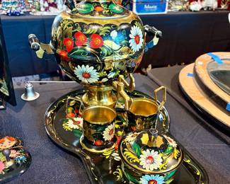 Gorgeous Traditional Russian Electric Samovar Tea Set