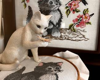 Kitty Items Cat is LENOX (have Lladro kittens too)