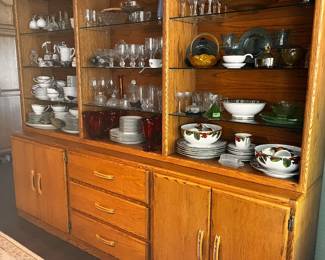 Large Wall Cabinet / glass shelves