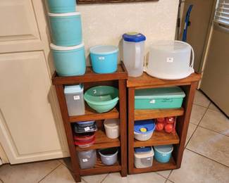 Vintage canisters, tupperware