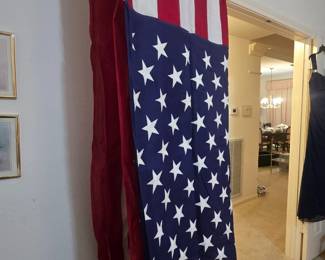 God Bless America!  Large cloth flag