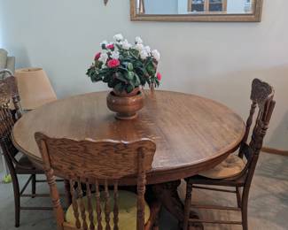 NorthWind chairs with oak claw foot table