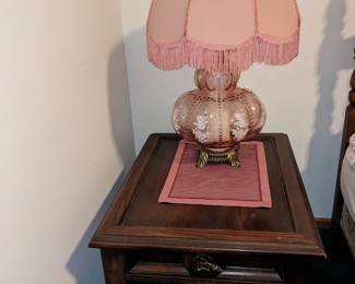 End table with lamp