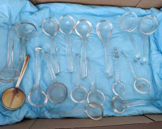 Misc glass serving spoons