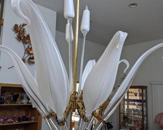 Murano style glass chandelier