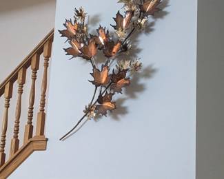 Copper Maple leaf sculpture