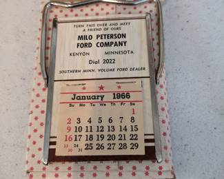 Vintage calendar 1966.