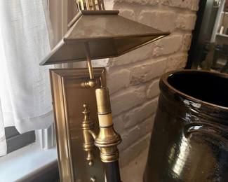 1975 Chapman Bouillotte style wall sconce; a pair (there are 2); solid brass; needs rewiring