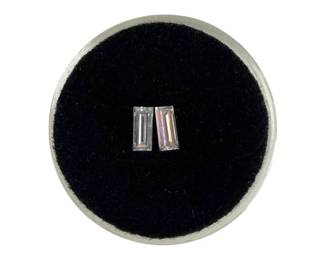 Genuine pt30 CTTW Pair Straight Baguette Diamonds