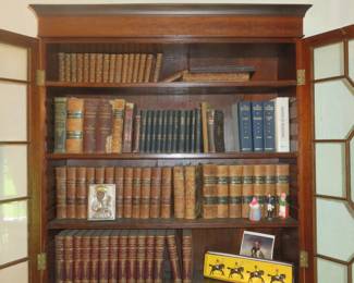 up close open bookcase