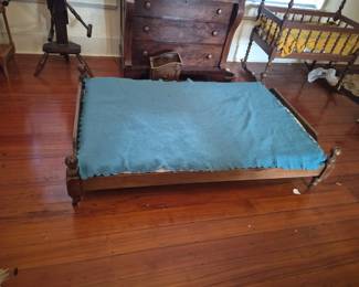 blue cover bed