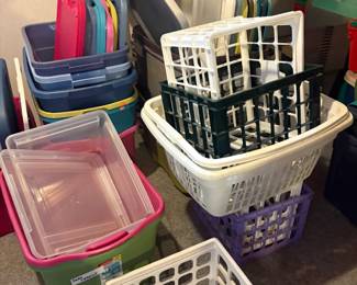 . . . crates and tote bins
