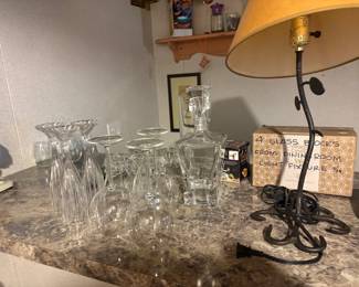. . . glassware and lamp