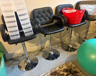 . . . retro-style bar stools