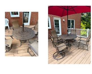 Patio table , chairs and umbrella 