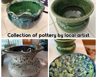 Collection of pottery by local artist