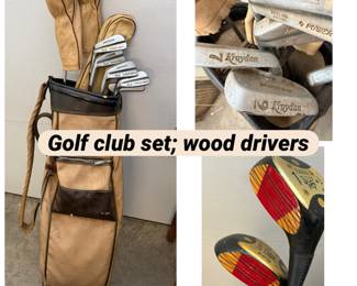Golf club set; Lynx wooden drivers, Kroydon clubs and more 