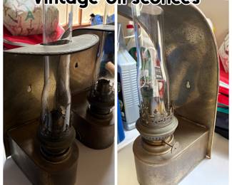 Vintage oil sconces