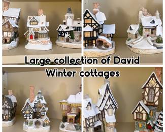 Large collection of David Winter cottages and figurines