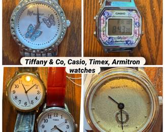 Watch collection- Tiffany and Company, Casio, Timex