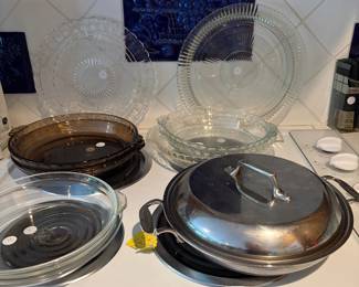 Pie plates,  All-Clad pan